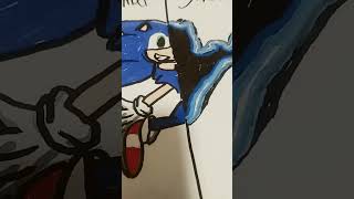 I ruined my sonic the hedgehog glitch drawing [upl. by Yennaiv]