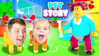 We Got ADOPTED By A GRANNY Roblox Pet Story Walkthrough [upl. by Idna]