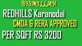 REDHILLS Karanodai Plots For SalesRs 3200 Per Sqft [upl. by Bolger]