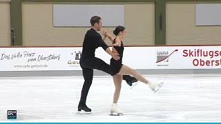 Lia Pereira amp Trennt Michaud FS Nebelhorn Trophy 2024 [upl. by Bertsche]