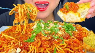 ASMR SPAGHETTI amp GARLIC BREAD  EATING SOUNDS  MUKBANG  ASMR Phan [upl. by Nangatrad478]