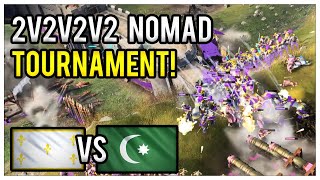 we joined a 2v2v2v2 Nomad Tournament and it was EPIC AOE4 [upl. by Retsbew]