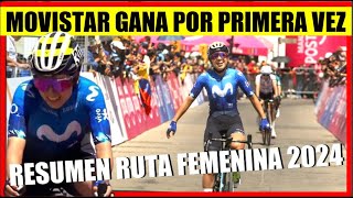 MOVISTAR ¡IMPRESIONANTE HOY Paula PATIÑO RESUMEN RUTA FEMENINA NACIONALES COLOMBIA 2024 [upl. by Narmak]