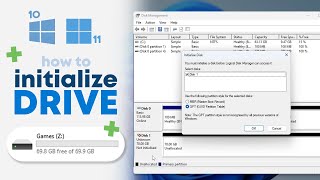 How to Activate Hard Drive or SSD  Initialize New Drive  Drive Not showing up [upl. by Omissam]