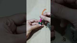 Button and Bead Earrings Making for Beginners How to Make Simple yet Beautiful Jewelry [upl. by Atteuqihc2]