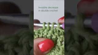 Invisible decrease in double crochet Crochet tip [upl. by Haze527]