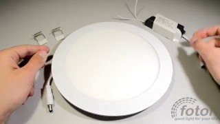 Светодиодный светильник LED Downlight 18W slim круглый Белый [upl. by Wichern]