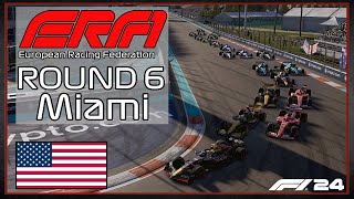 ERF1  Round 6  Miami  F1 24 [upl. by Atauqal]