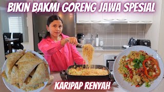 BIKIN BAKMI GORENG JAWA SPECIAL DAN KARIPAP [upl. by Muriel]