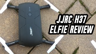 JJRC H37 Elfie Selfie Drone Review  Flight Footage [upl. by Konopka]