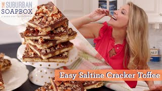 Saltine Cracker Toffee Recipe Christmas Crack [upl. by Keene]