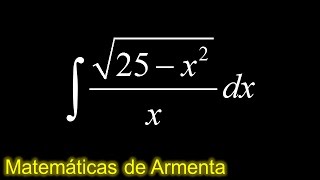 integracion por sustitucion trigonometrica ejemplo 6 [upl. by Chauncey]