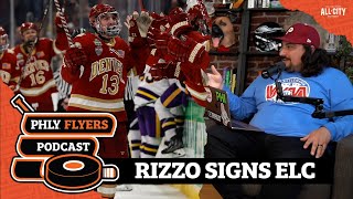 Massimo Rizzo signs ELC with Philadelphia Flyers  PHLY Sports [upl. by Eibba212]