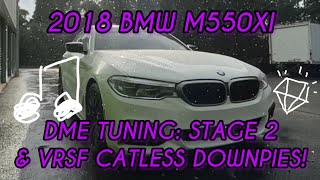 Tuned M550XI  VRSF Downpipes RAW SOUND [upl. by Leahcim]