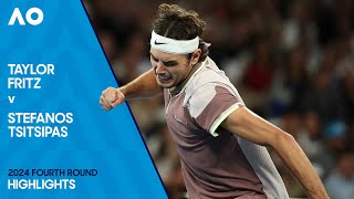 Taylor Fritz v Stefanos Tsitsipas Highlights  Australian Open 2024 Fourth Round [upl. by Dilks]