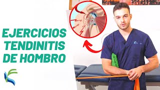 Ejercicios para TENDINITIS de HOMBRO  Fisiolution [upl. by Attenev]