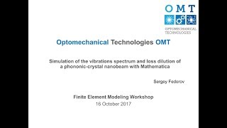 Mathematica simulation tutorial Vibrational Modes of a Doubly Clamped Beam [upl. by Einnig584]