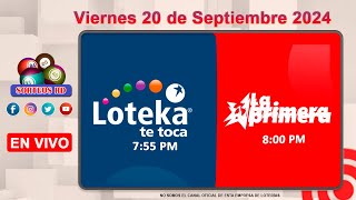 Loteka y la Primera en vivo 🎰 │ Viernes 20 de Septiembre 2024 – 755 PM [upl. by Goodwin571]