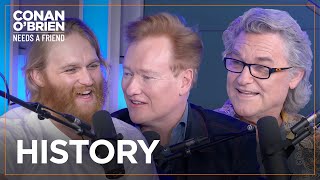 Kurt amp Wyatt Russell And Conan Are All History Buffs  Conan OBrien Needs A Friend [upl. by Desi]