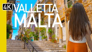 BEST 4k Guided Tour to Valletta Malta  Whats it like [upl. by Cantlon315]