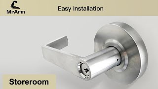 MrArm Commercial Door Lever LockStoreroom Door Handle Installation [upl. by Marcellina]