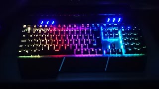 My Havit HVKB378L RGB Backlit Mechanical Keyboard Light Demo In The Dark [upl. by Orian283]