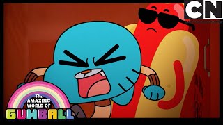 Gumball tries to make conversation with a hot dog  The Awkwardness  Gumball  Cartoon Network [upl. by Acinna]