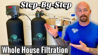 How To Install Whole House Filtration System From Shell Water Systems  BEST Water Softener System [upl. by Brazee188]