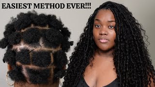 EASIEST CROCHET METHOD EVER Beginner Friendly Boho Locs by Eayon Hair  Black girl hairstyles [upl. by Castora]