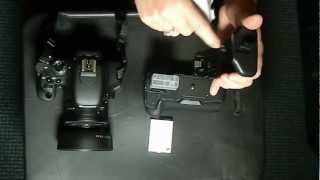 How To Put A Battery Grip On Your DSLR Camera  Canon T3i  Neewer Battery Grip [upl. by Sherrill382]