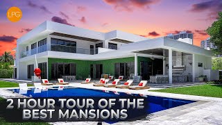 2 HOUR TOUR OF THE BEST LUXURY MANSIONS IN THE USA  TOURING MILLIONAIRES HOMES [upl. by Acinorrev]