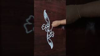 Very easy side Rangoli designs simple side border rangoli [upl. by Assiral245]