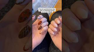 DIY Nail Art 💅 diynails nailinspo naildesign naildesigns nailart chromenails almondnails [upl. by Terriss]