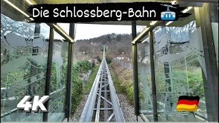 Die SchlossbergBahn mountain train Freiburg  Walking Tour  4K [upl. by Otiragram]