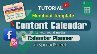 Cara Membuat Content Calendar Calendar Planner di spreadsheet [upl. by Sirdna]