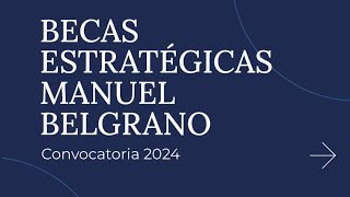 becas Manuel belgrano paga  81665 ya se encuentra abierta las inscripciones marzo 2024 [upl. by Gathers59]