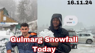 Season’s first snowfall in Gulmarg today 16 November 2024 snowfall in Gulmarg Kashmir [upl. by Irrot]