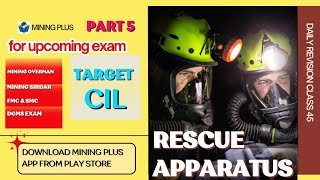 RESCUE APPARATUSMCQS FOR UPCOMING VACANCYMSOMFMCSMC EMT VO2  MINING PLUS [upl. by Ahsitneuq]