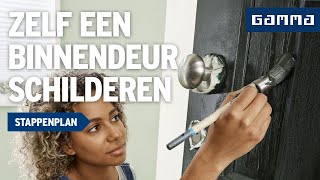 Binnendeur schilderen  Deur afhaken  Klustips  GAMMA België [upl. by Inanuah]