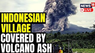 Indonesia Volcano Eruption  Ash From The Eruption Of Merapi Volcano Blankets Villages  News18 LIVE [upl. by Lanni732]