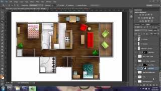 Adobe Photoshop  Rendering a Floor Plan  Part 1  Introduction  Brooke Godfrey [upl. by Hsekar]