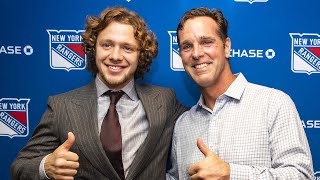 Artemi Panarin and David Quinn Discuss the quotBreadmanquot Coming to the Rangers  NHL [upl. by Orelle]