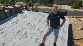 Upgraded tile roof underlayment installation [upl. by Thay]