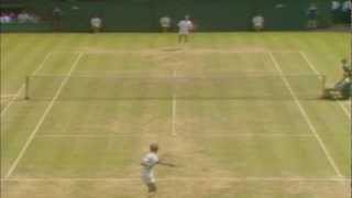 Mecir Forehand Slow Motion in Wimbledon slow motion [upl. by Ailicec]