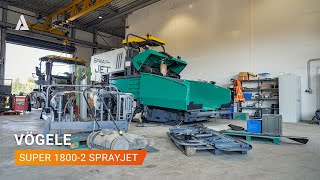 VÖGELE SUPER 18002 SPRAYJET repair  ALTCON Equipment [upl. by Donall]