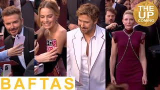 BAFTAs 2024 arrivals Ryan Gosling Margot Robbie David Beckham Florence Pugh Rami Malek Emily Blunt [upl. by Gar]