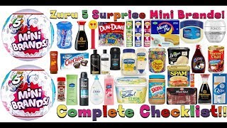 Zuru 5 Surprise Mini Brands Complete Checklist with Pictures  Facts [upl. by Zoellick]