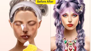 Paper doll dressup amp Makeups 💄  Before And After  Animation  Doll repair [upl. by Netsrik]