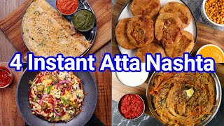 Instant Nashta Recipes With Wheat Flour  Healthy amp Easy Atta Ke Nasta Recipes [upl. by Nela]