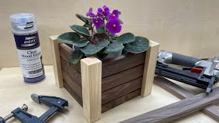 DIY Decorative Planter Box A Woodworking Project for Your Home 🏡 [upl. by Dasya]